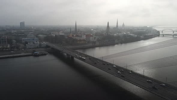 Riga city panorama alt