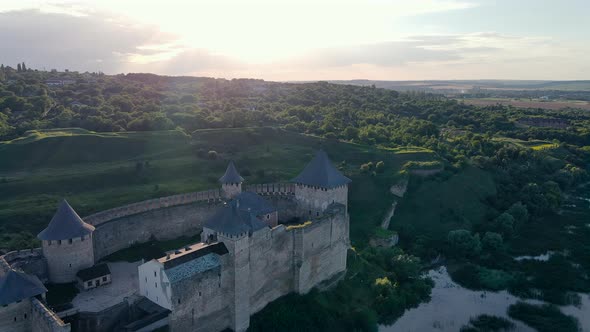 Aerial View Of The Khotyn Fortress.