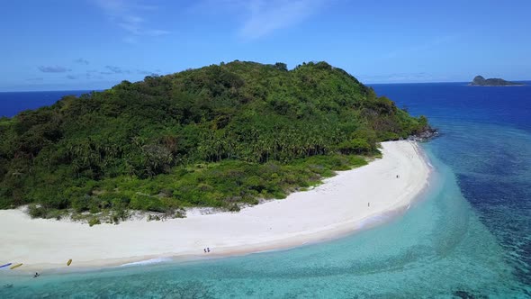 Beautiful White Sand Paradise of Palawan Philippines Aerial, Stock Footage