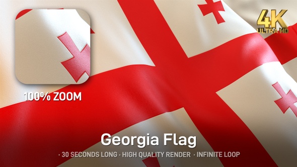 Georgia Flag - 4K alt