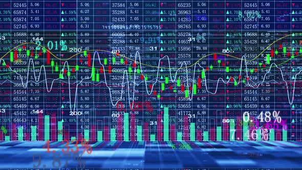 Screen Background Of Big Data Price Change Of Commercial Finance Securities alt