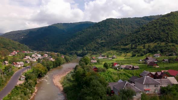 Extensive Panoramic View From Top Of Mountain On Grass Of Beautiful Landscape alt