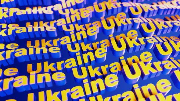 Yellow and Blue Wave Ukrainian  3d Animation Loop alt