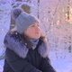 Outdoor Winter Portrait of Young Attractive Woman - VideoHive Item for Sale