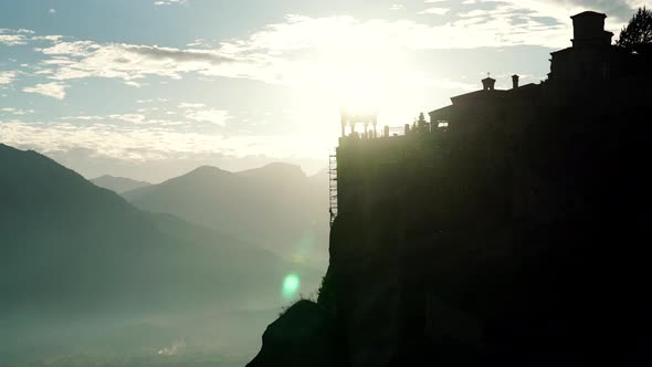 Monastery on Cliff in Meteora, Greece alt