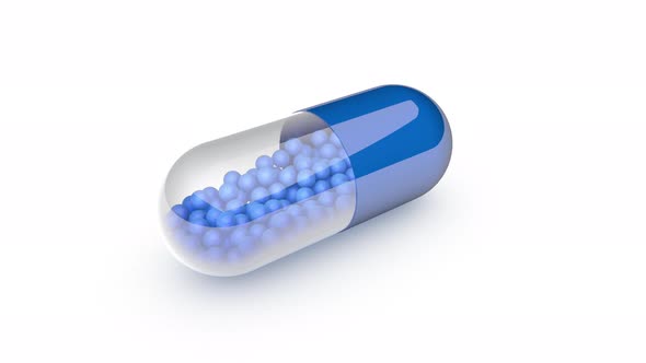 Animation of a Capsule containing a therapeutic substance