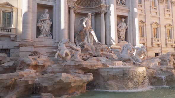 The Famous Trevi Fountain Rome Italy