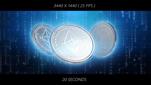 Ethereum Blockchain Coin - Ultrawide WQHD Background alt