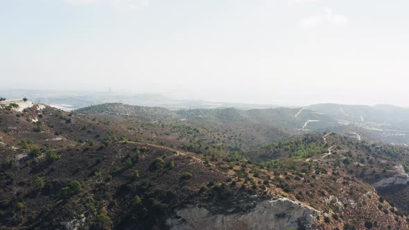 Aerial View of Agricultural Fields in a Beautiful Landscape alt