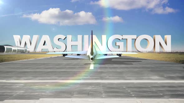 Commercial Airplane Landing Capitals And Cities Washington