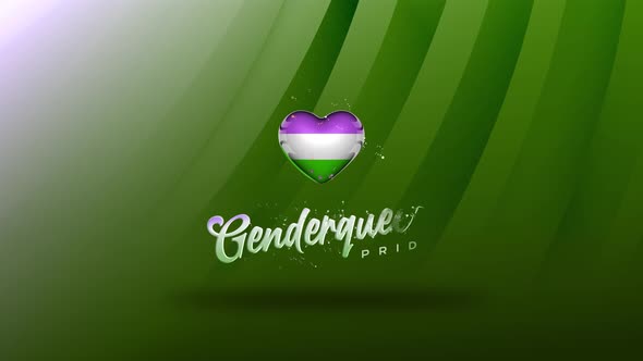 Genderqueer Gender Sign Background Animation 4k