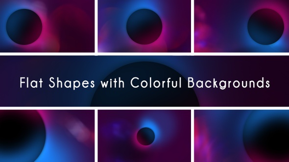 Flat Shapes With Colorful Backgrounds alt