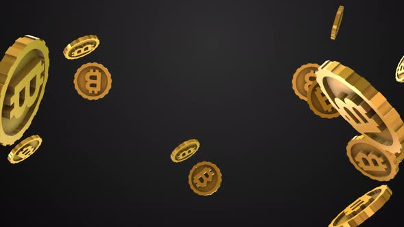 Bitcoin Sign 3D  Background Loop alt
