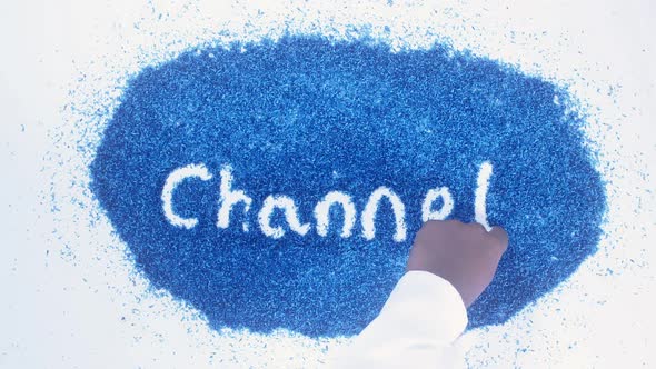 South Asian Hand Writes On Blue Channel