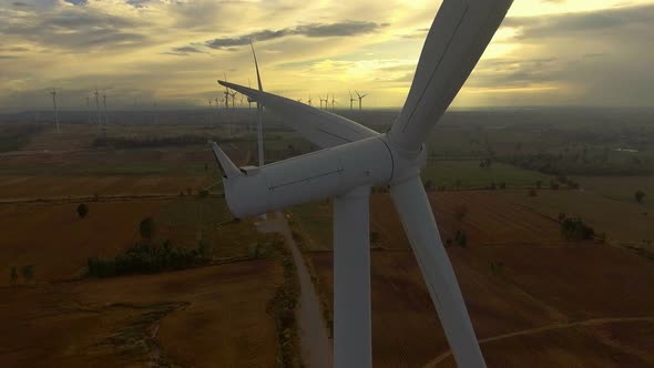 Wind Turbine From Aerial View alt