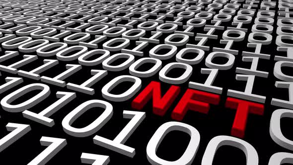 NFT Binary Code Conceptual 3D Animation alt