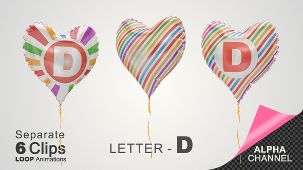 Balloons with Letter - D