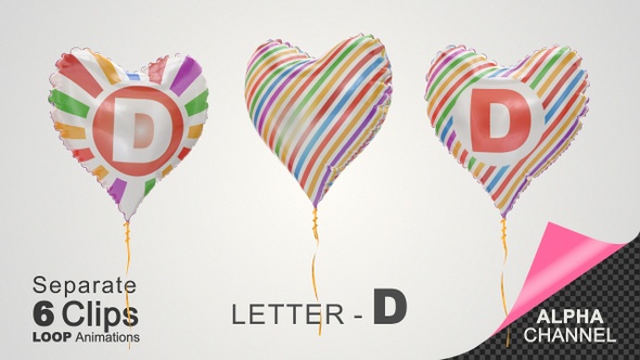 Balloons with Letter - D alt