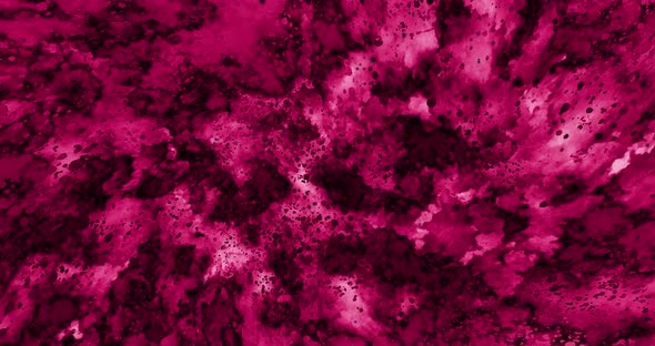 Twirling pink background animation with black snowflakes .