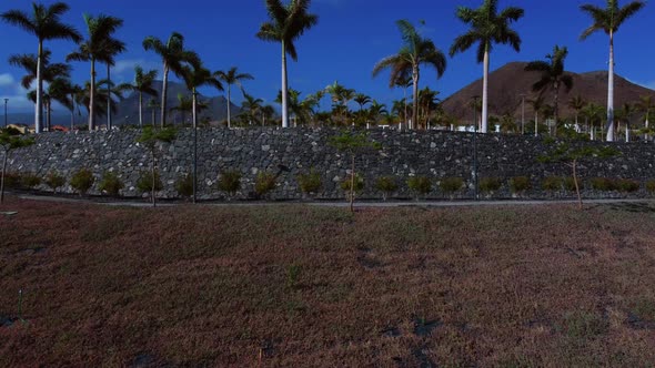 Drone view - New urban park in Tenerife alt