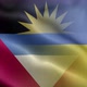 Ukraine Antigua And Barbuda Flag Loop Background 4K - VideoHive Item for Sale
