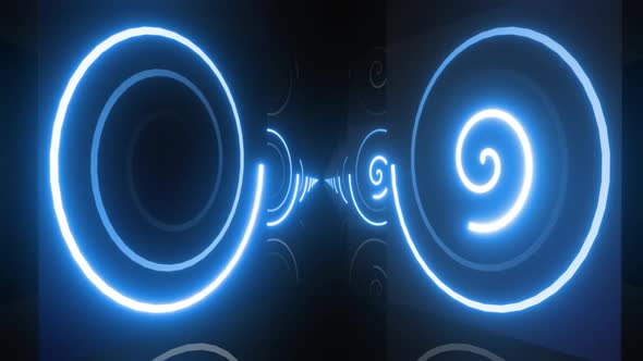 4K Colored Spiral Neon Stroke Corridor Loop Pack alt