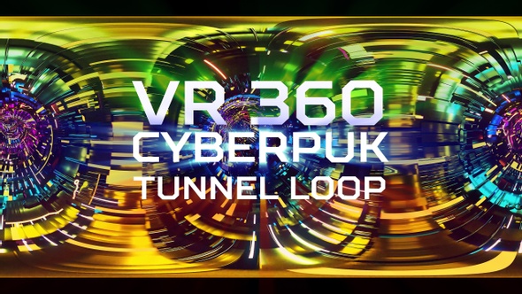 Cyberpunk VR 360 Tunnel Loop