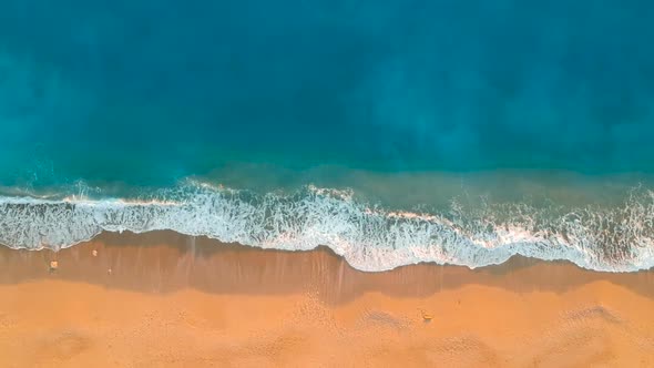 Waves Rolling Onto a Beach