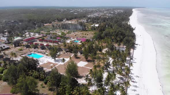 African Tropical Beach Resorts Exotic Hotels Blue Pools Zanzibar Aerial View alt