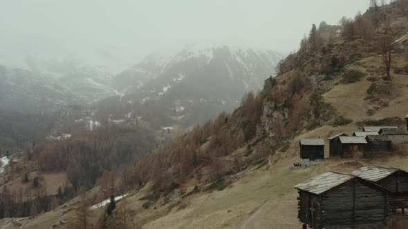 Top view of old town in Switzerland