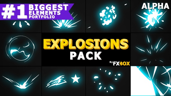 Cartoon Explosion Elements | Motion Graphics Pack