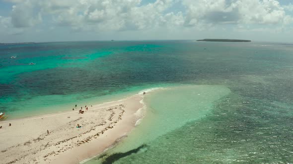 Tropical Island with Sandy Beach. Camiguin, Philippines alt