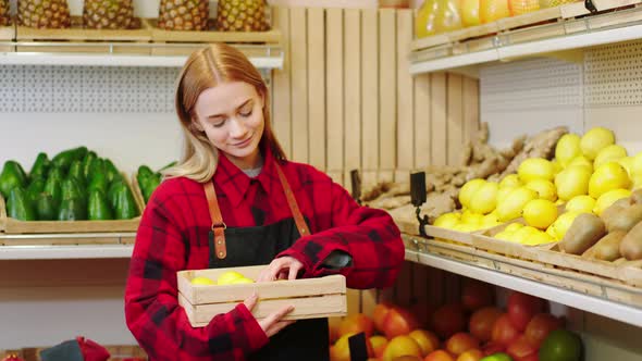 Healthy Lifestyle Concept Handsome Lady Farmer in
