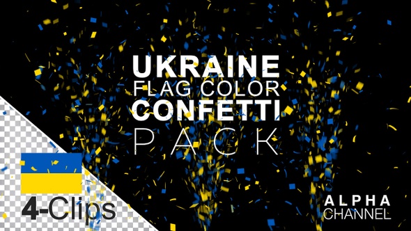 Ukraine Flag Color Celebration Confetti Pack