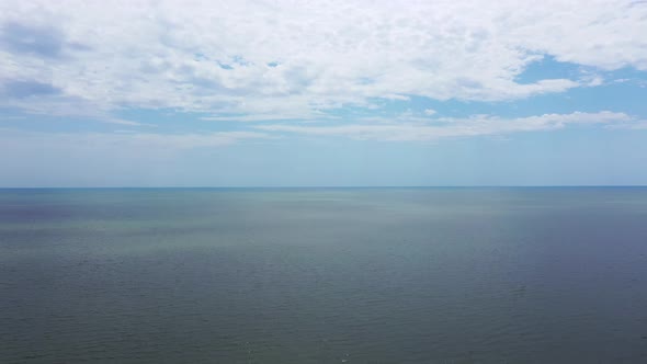 Sea horizon. Aerial view