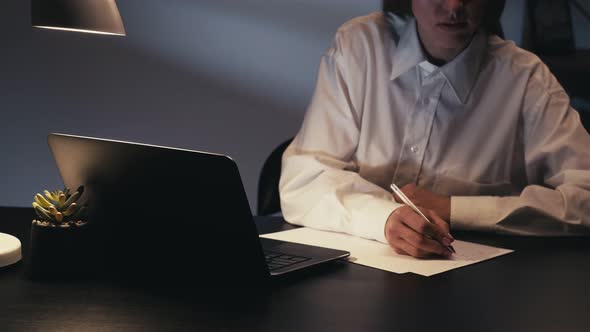 Online Webinar Business Education Woman Taking Notes alt