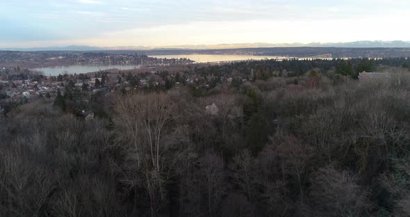Seattle Wa Aerial View Capitol Hill Montlake Lake Washington 520 Bellevue Kirkland Background alt