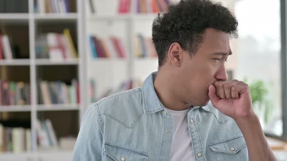 Cough, Sick Young African American Man Coughing , Stock Footage | VideoHive