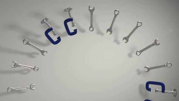 The tool kit includes a wrench clamp bracket alt