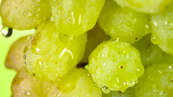 Grapes Berries In Water Splashes