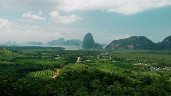 Aerial View of Toh Li View Point PhangNga Province Thailand alt