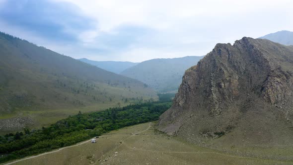 Mountain Sarma Gorge River and Forest