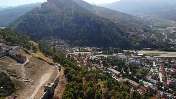 Berat Albania Aerial Cityscape Views