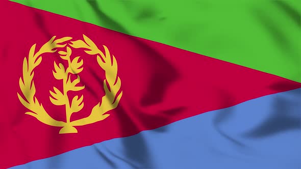 4K Eritrea Flag - Loopable