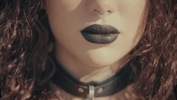 sexy dark lipstick