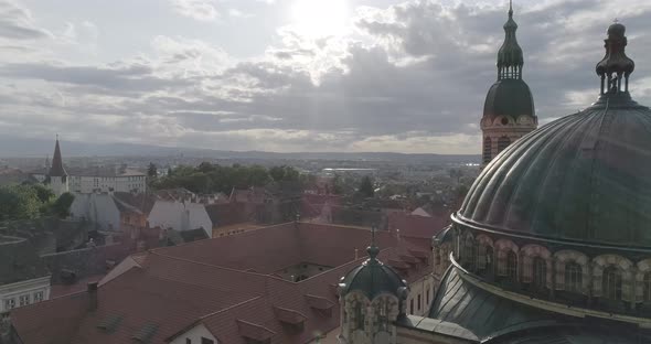 Aerial view of Sibiu, Romania
