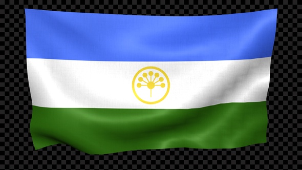 Bashkortostan Flag Waving Looped alt