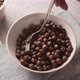Dry chocolate cereal breakfast in a white bowl - VideoHive Item for Sale