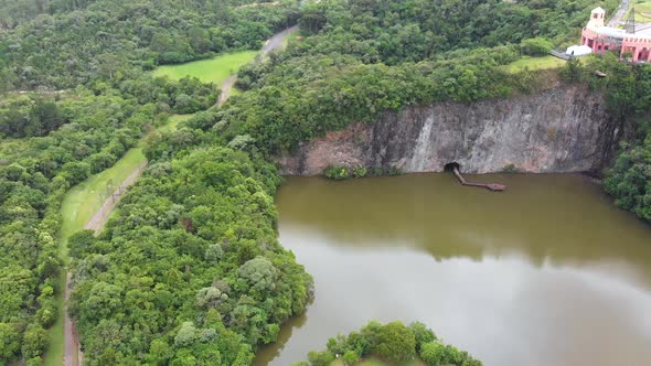 Tangua Park (Curitiba, Parana, Brazil) aerial view, drone footage