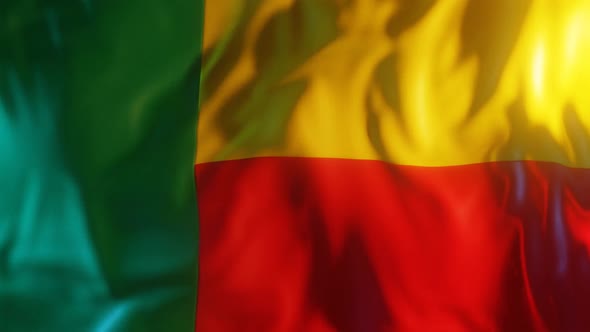 Benin Flag with Edge Bump